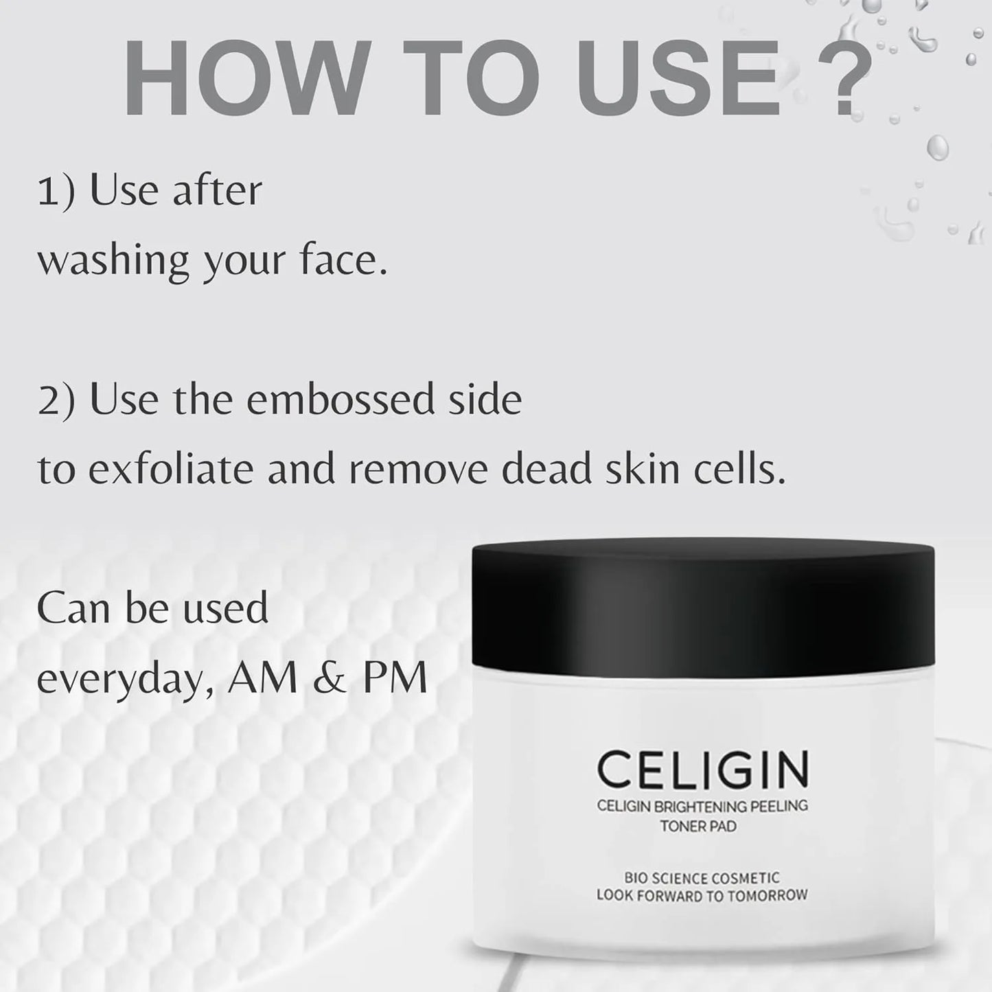 CELIGIN Brightening Peeling Toner Pad