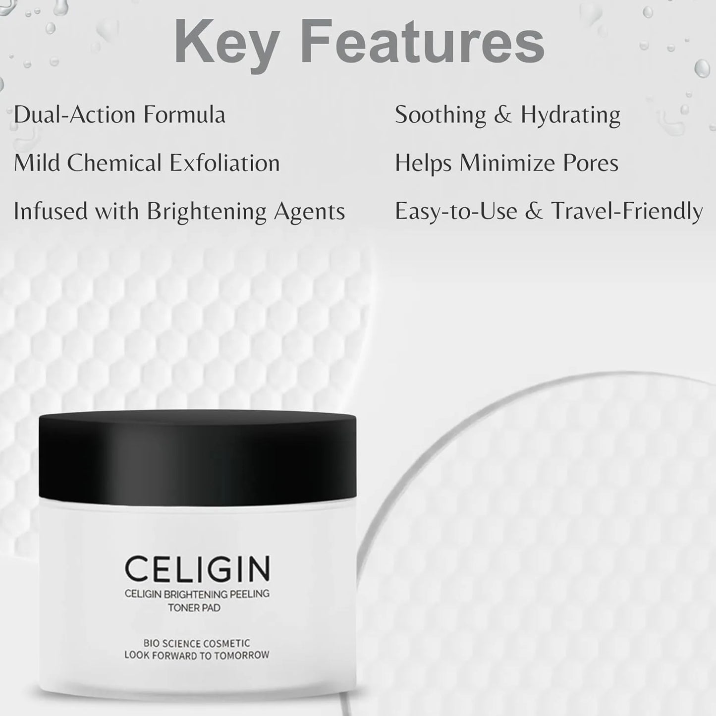 CELIGIN Brightening Peeling Toner Pad