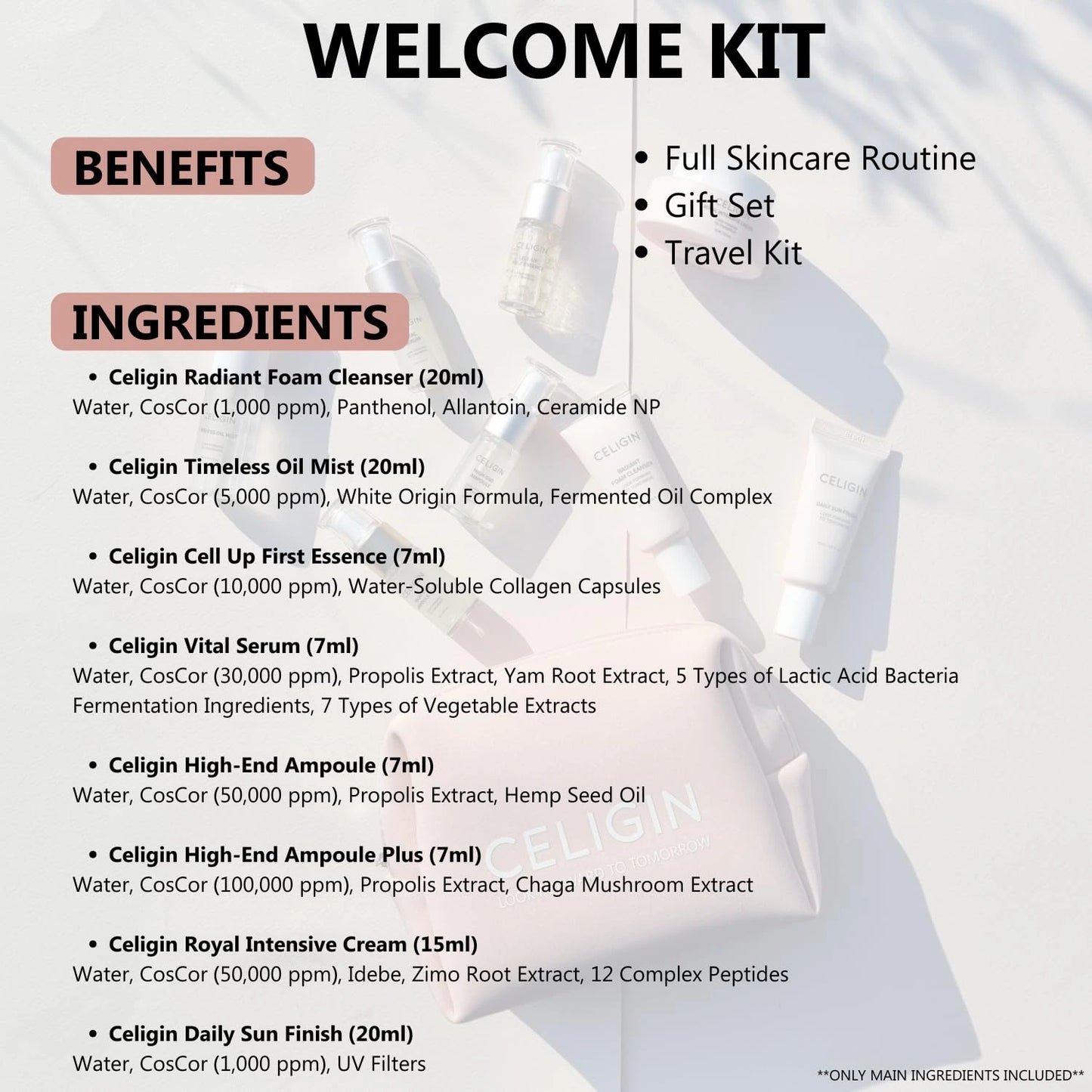 CELIGIN Korean Skincare kit