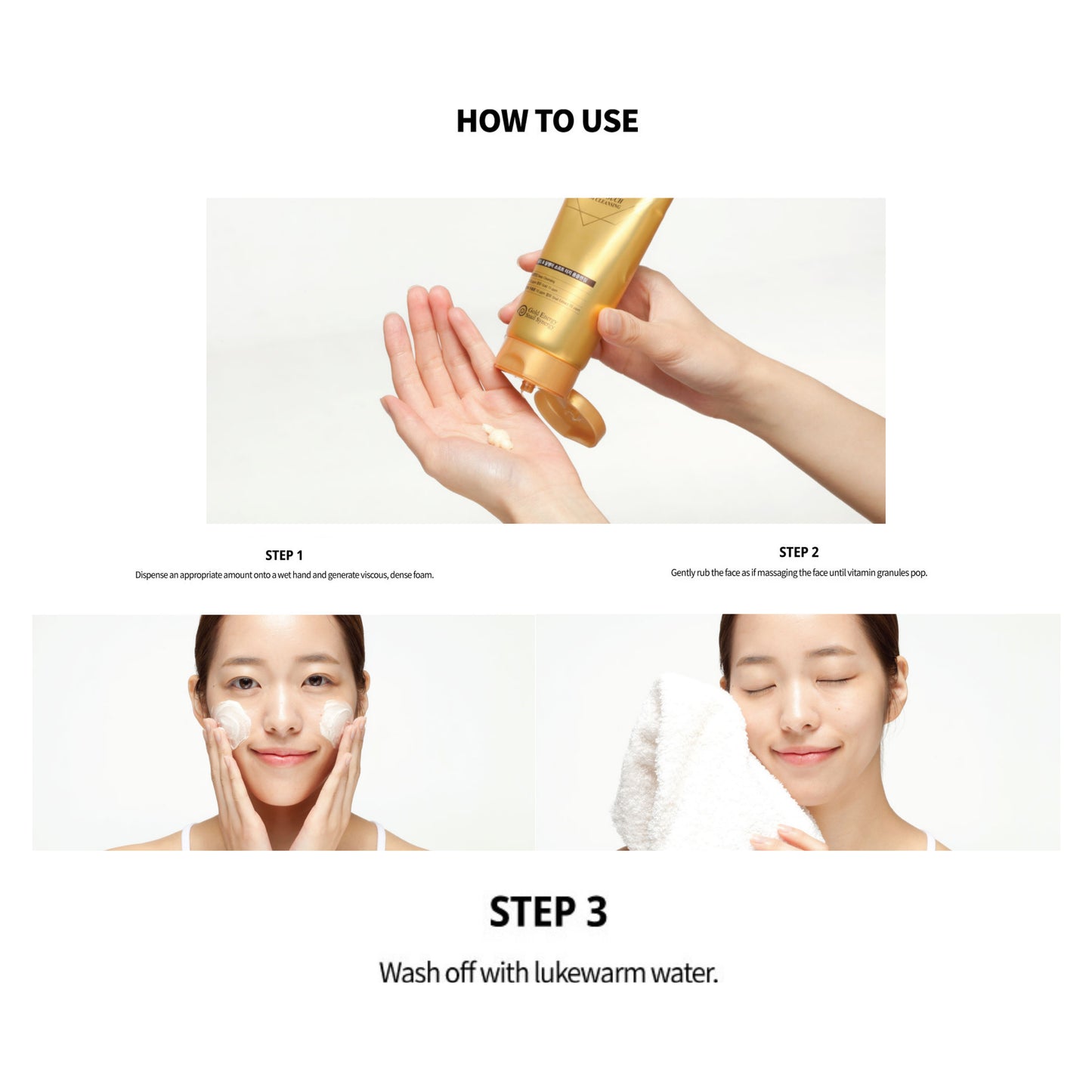 Gold Snail Foam Cleasning
