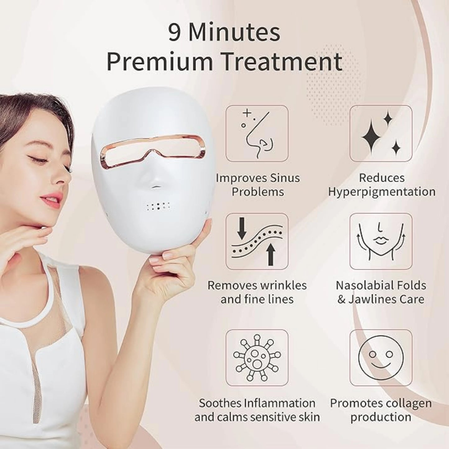 L.ma LED Light Therapy Facial Mask